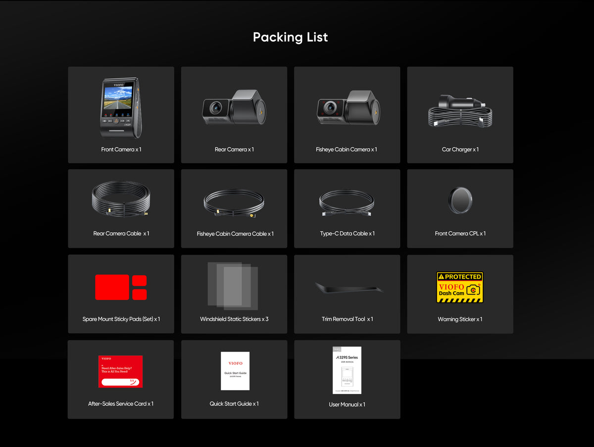 VIOFO A329S 3CH dashcam