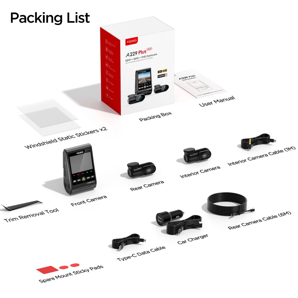 VIOFO A229 Plus 3CH dashcam